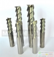 銅鋁專用三刃鎢鋼平底立銑刀